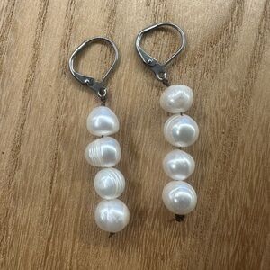 Hand made pearl earrings